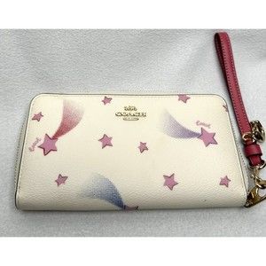 Coach Long Zip Around Wallet With Disco Star Print item 134